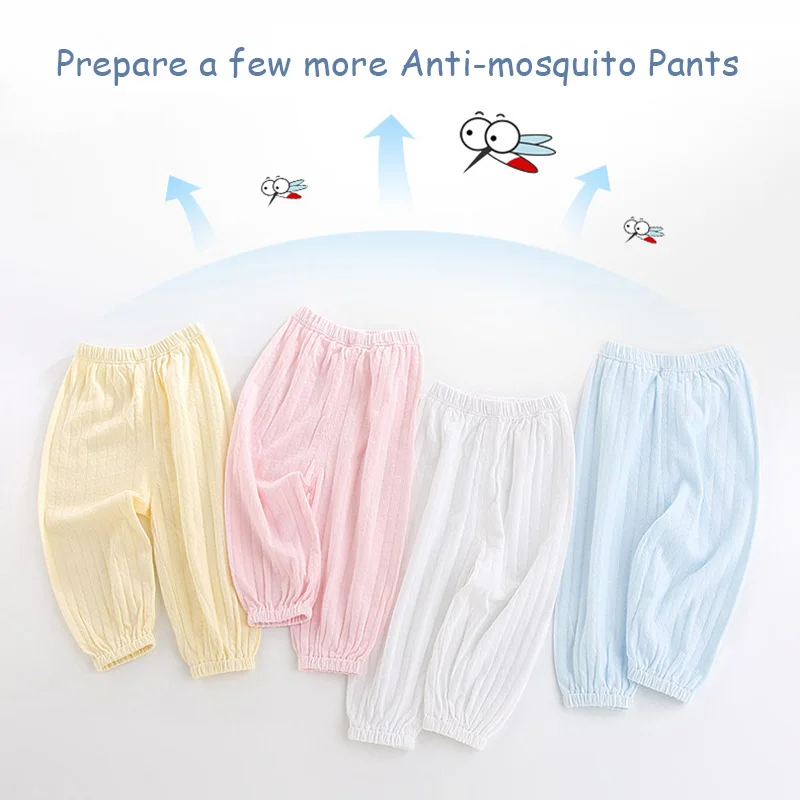 Summer Children's Anti-mosquito Pants Baby Breathable Cotton Bloomers Trousers Infant Air Conditioning Pants Fashion Trousers