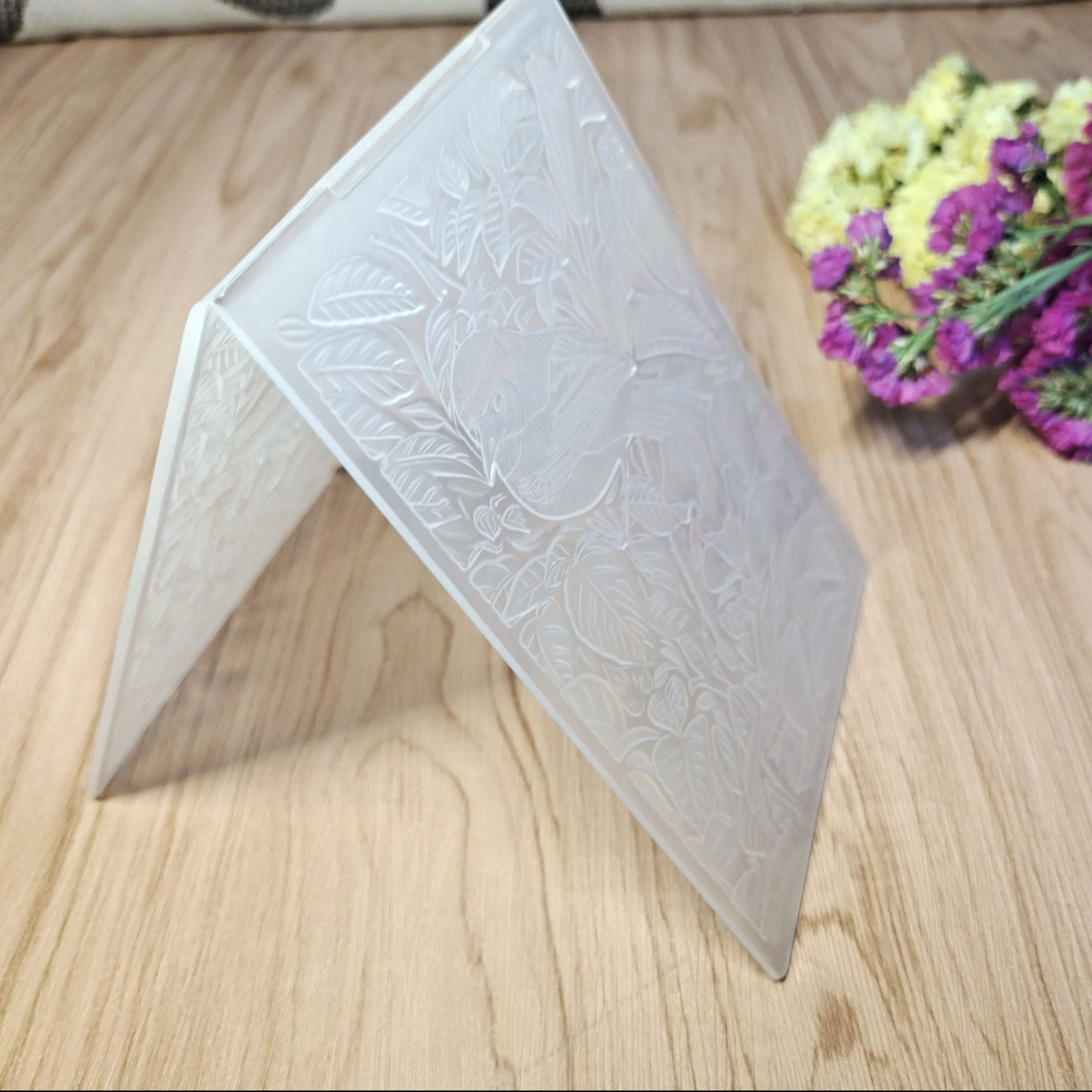 3D Birds/Flowers/LOVE/Greetings/Bunting Design Plastic Embossing Folder For Scrapbooking DIY Photo Album Card Making Crafts