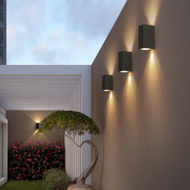 Imagem -04 - Outdoor Led Proch Light Varanda Sconce Lâmpada de Parede de Alumínio Decoração do Jardim 5w 10w 110v 220v