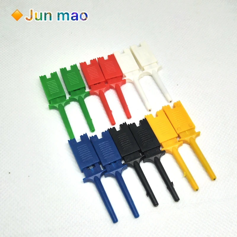 12ps test hook clamp for logic analyzer logic test clamp red black yellow green blue white flat test hook connection