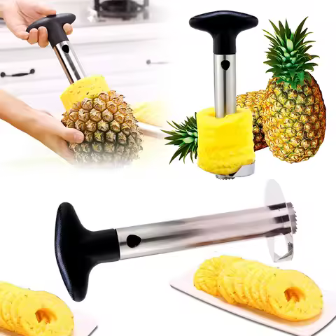 Stainless Steel Pineapple Corer Peeler Ananas Peeler Cutter Easy Fruit Parer Cutting Tool Silcer Kitchen Restaurant Accessories