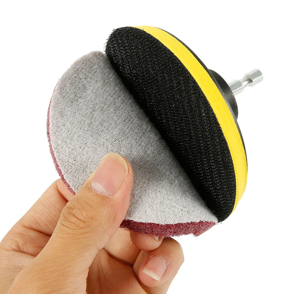 3 PCS 4/5 Inch Multi-Purpose Flocking Scouring Pad Round  Industrial Heavy Duty Nylon Cloth for Polishing Grinding