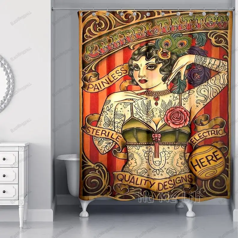 Chapel Tattoo Shower Curtain