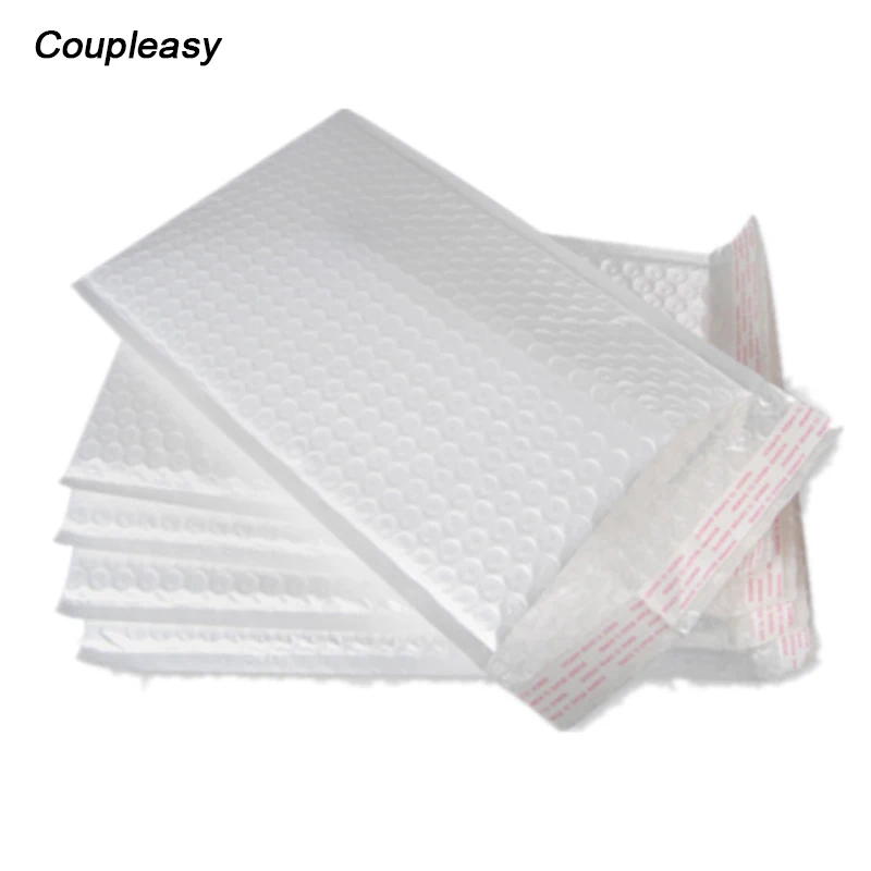 50Pcs/Lot High Quality Bubble Bag White Pearl Plastic Bubble Mailer Waterproof Shipping Bag With Bubble Post Mailing Bag 8 Sizes