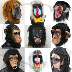 Novelty Chimp ลิงลิงกอริลลาหน้ากาก Latex สัตว์หัว Baboon เครื่องแต่งกาย
