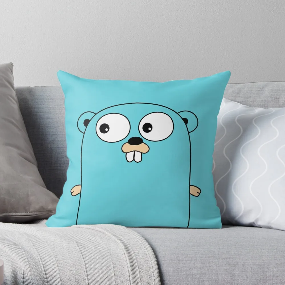 Golang Gopher Throw Pillow Pillowcase Cushion Cover Home Decorative Sofa Pillow Cover Cushion Cover 40x40cm 45x45cm