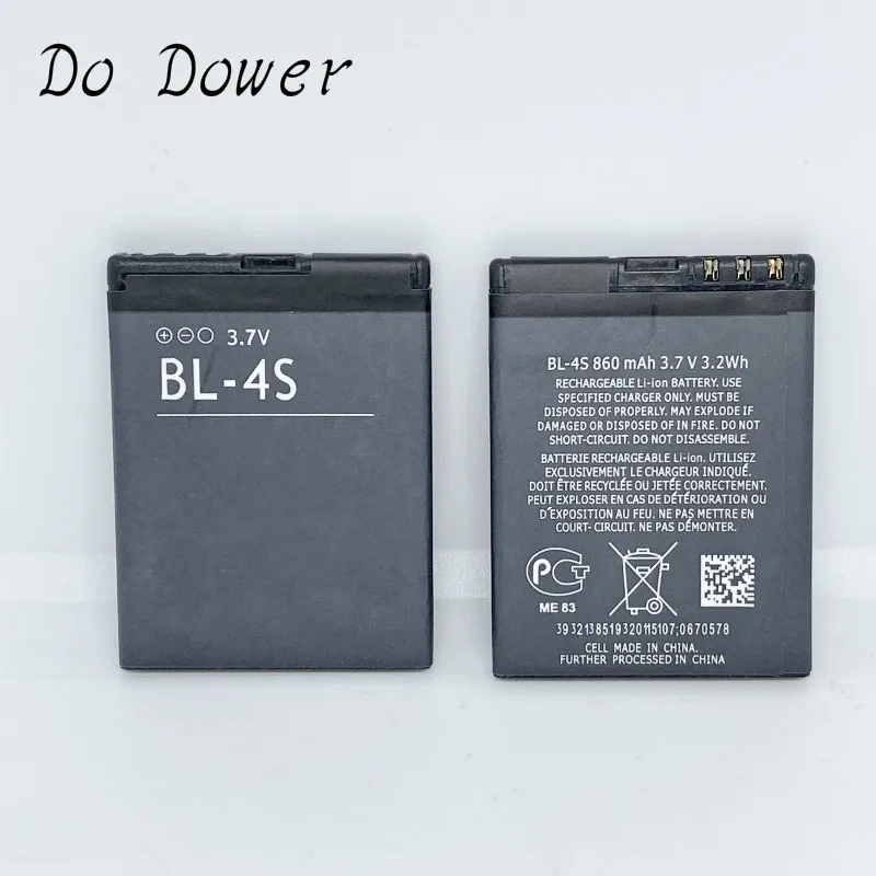 High Quality 860mAh BL-4S Battery For Nokia 1006 2680s 3600s 3602S 6202C 6208c 7020 7100s 7610 X3-02 3710f Battery BL4S