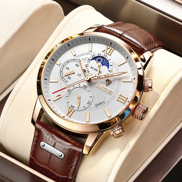 Watch Men Wristwatch Waterproof Original Men Watches 2023 New Fashion Leather Aliexpress