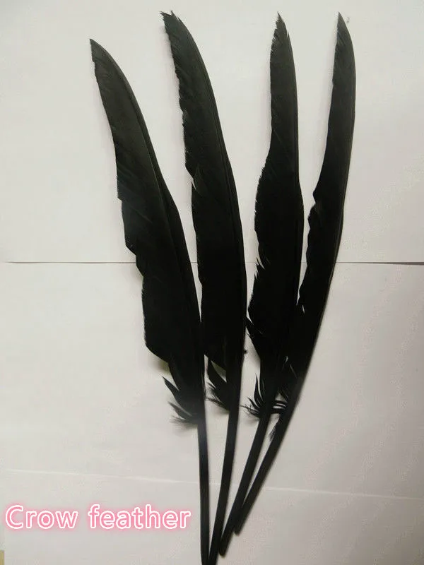 15pcs Halloween Party Event Black Crow Feather Bar Decoration Supplies Crafts Jewelry Making Length 30-35cm