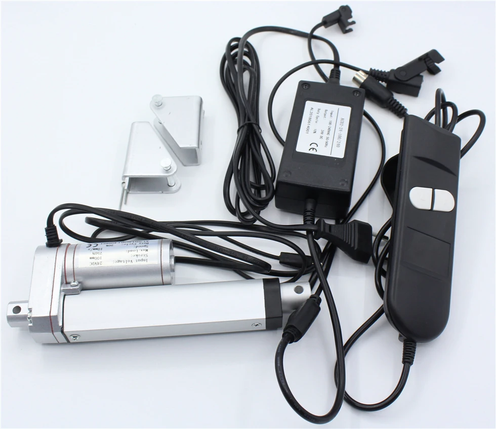 25mm 1'' 1inch stroke 200N 25mm/s 110VAC 240VAC controller and wired handset CE ROHS certificated mini DC motor Linear Actuator