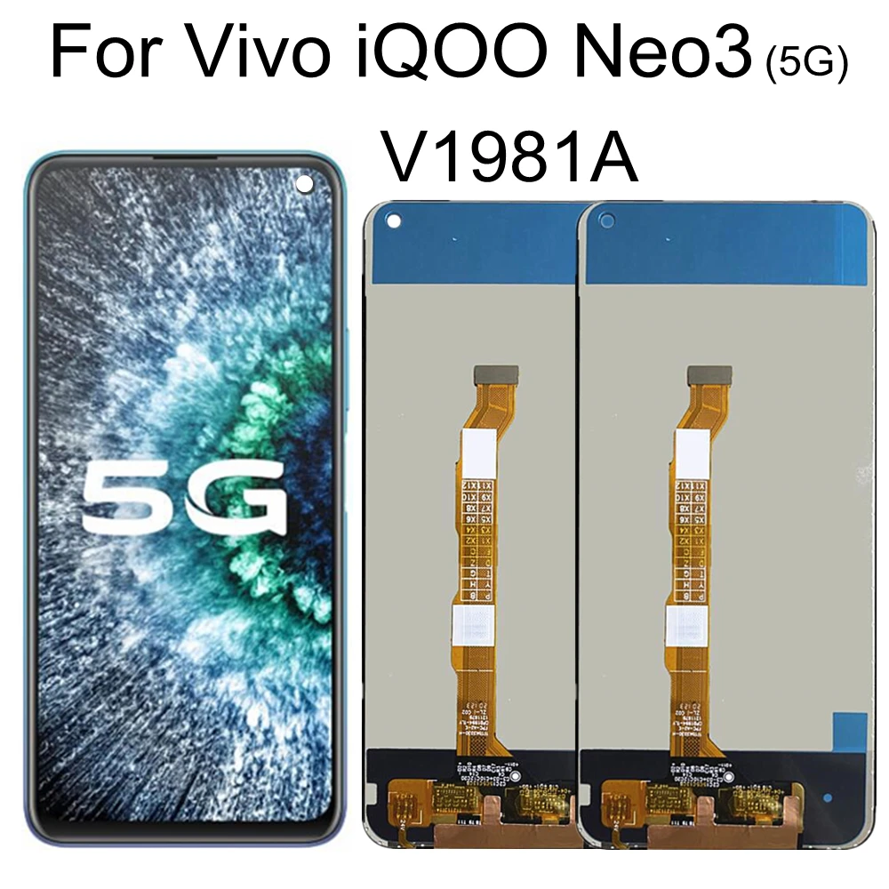 

For vivo iQOO Neo3 5G V1981A LCD Display Touch Screen Assembly Replacement For VIVO IQOO ENO 3 LCD