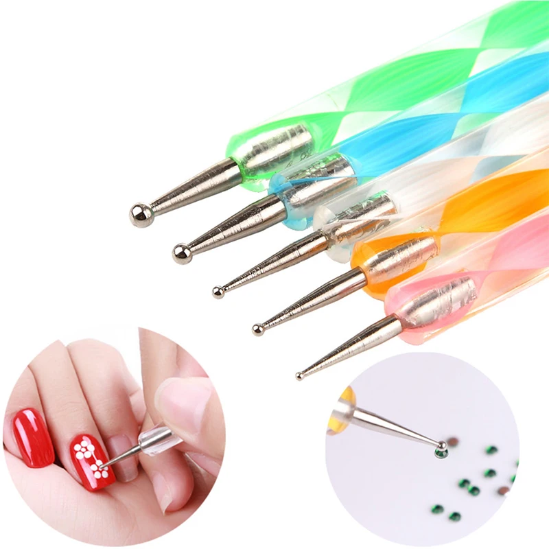 5Pcs Acryl Französisch Streifen Nail art Liner Pinsel Set 3D Tipps Maniküre Ultra-dünne Linie Zeichnung Stift UV gel Pinsel Malerei Werkzeuge