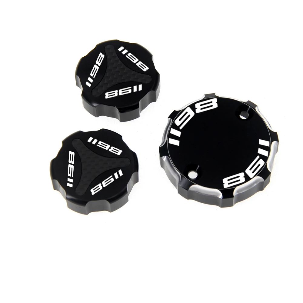 For DUCATI Motorcycle Parts 1198/R/S 2009-2011 2010 Front Brake Clutch & Rear Brake Fluid Reservoir Cover