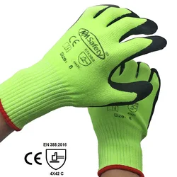 8 Pieces/4 Pairs Work Safety Protective Guantes Industrial General Purpose Cut Resistant Level C Working Gloves