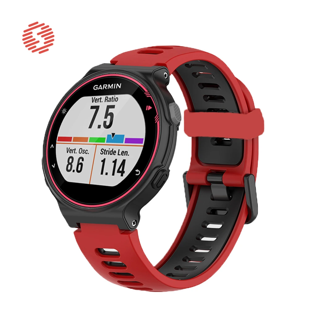 ShengOne Soft Silicone Bracelet Strap for Garmin Forerunner Series 220 230 235 620 630 735XT Watch Band Replacement for Garmin