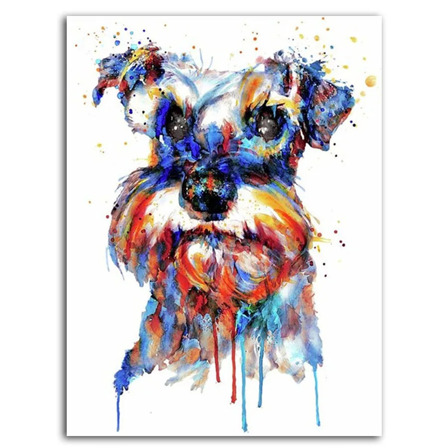 

Animal Dog Schnauzer DIY Full Diamond Mosaic Diamond Diamond Embroidery Kit Home Decor Christmas Gift Interior Picture