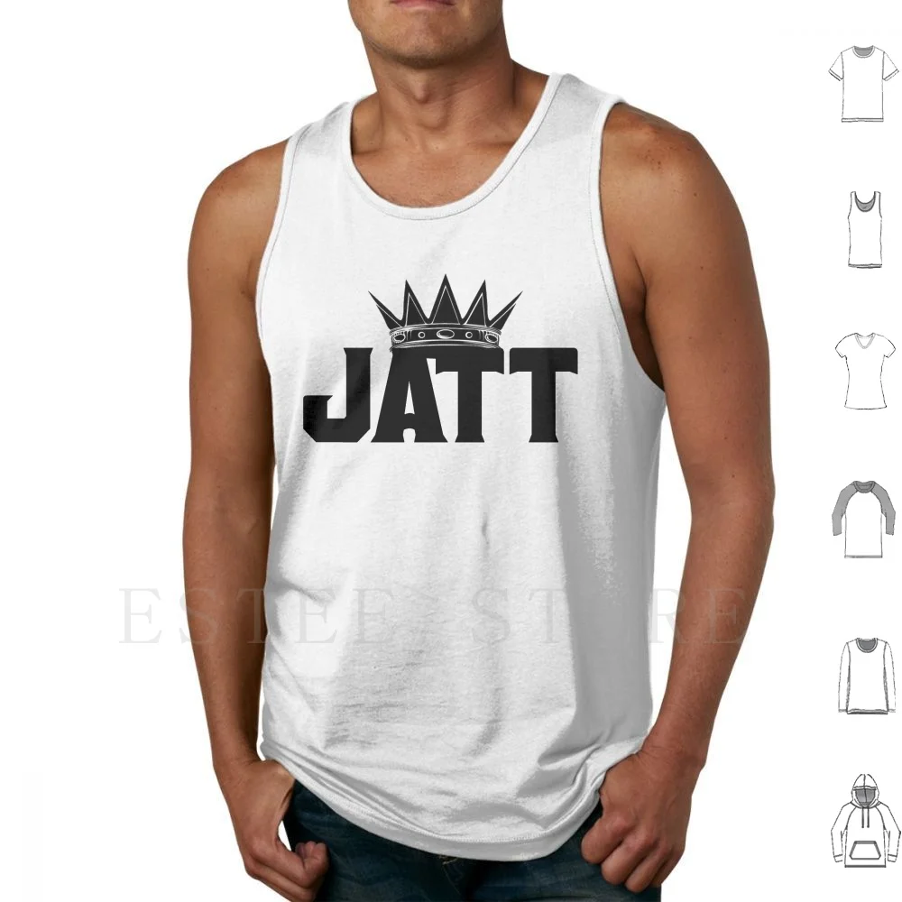 Jatt Tank Tops Vest Cotton Jatt Singh Desi Indian King Tiger Lion