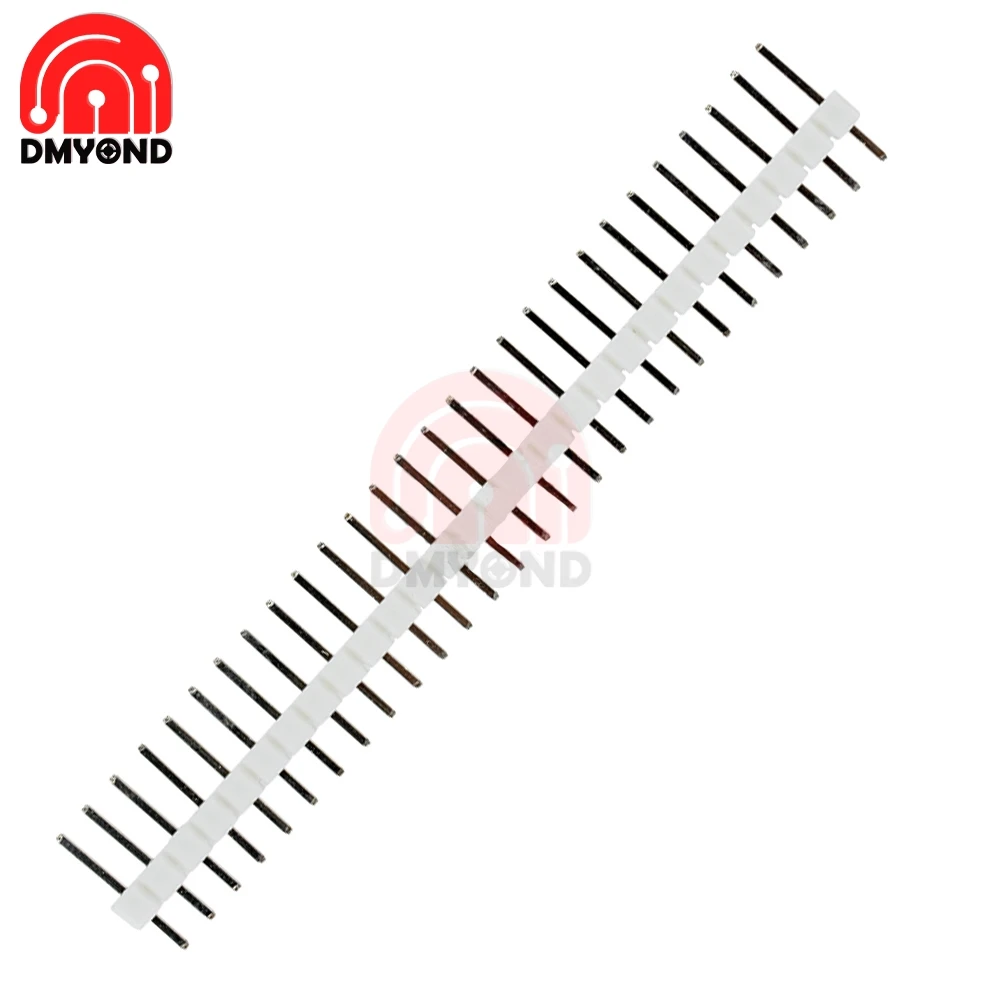 10pcs 40 Pin 10 Colorful 1x40 Single Row Male 2.54mm Breakable Pin Header Connector 40pin Strip for PBC Board Soldering Welding