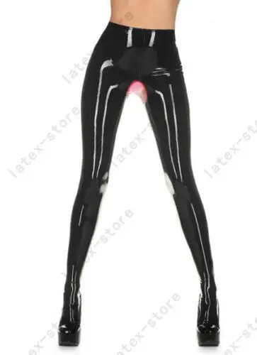 

Latex Gummi Rubber Leggings tight pants trousers crotchless customized