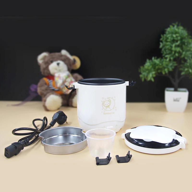 2L المحمولة موقد كهربائي صغير جهاز طهي الأرز الصغيرة مع باخرة الطبخ عصيدة مع الدفء وظيفة مكتب المنزلية