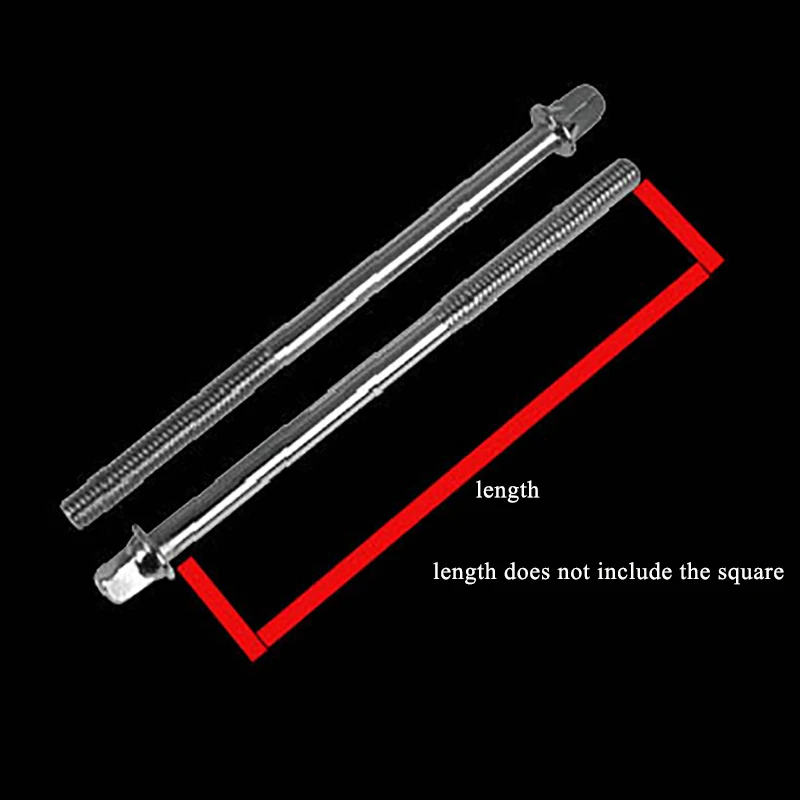 drum bolts drum screws M6 common use standard silver outer square bolts100mm 110mm 125mm 130mm length 6 pieces 1lot