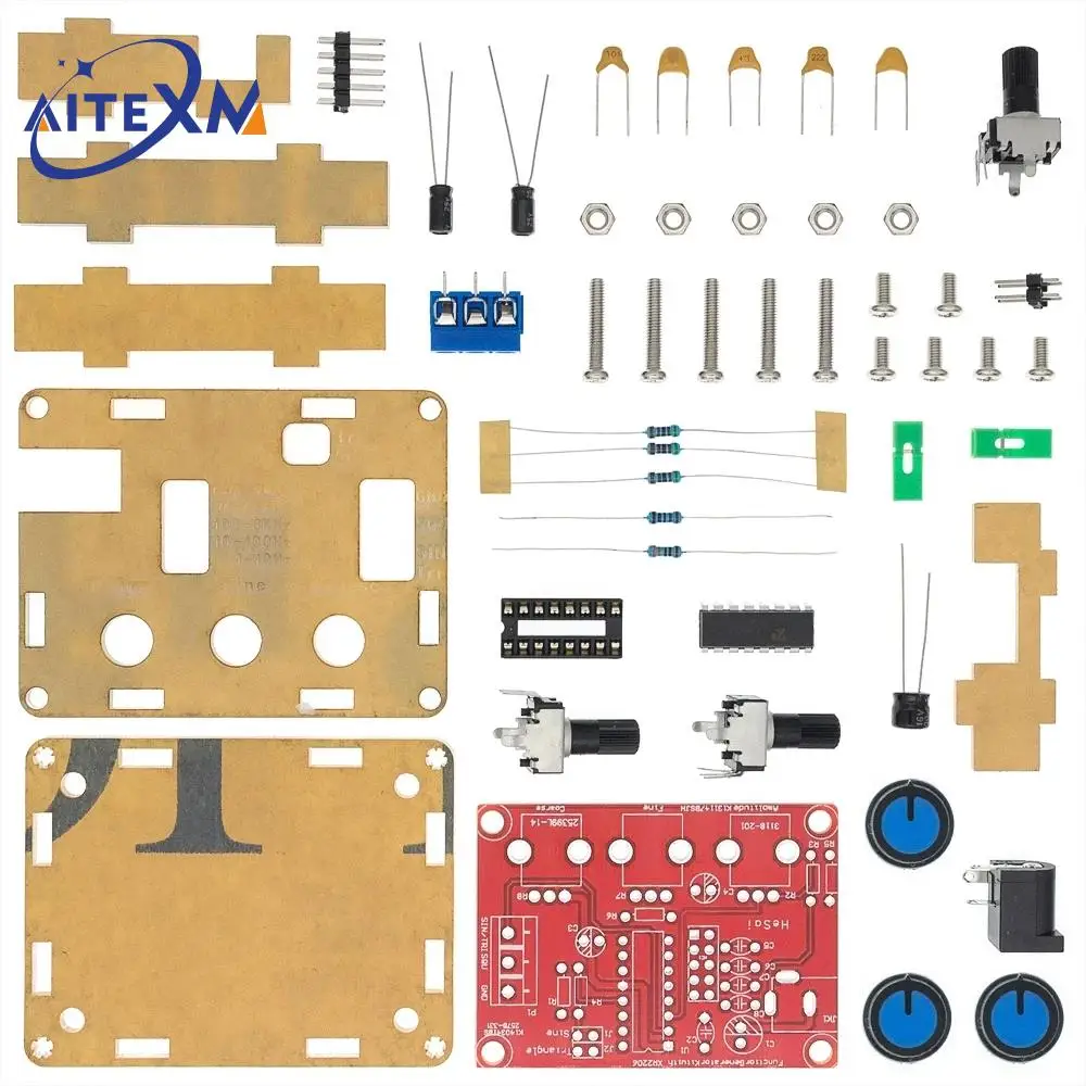 1Hz -1MHz XR2206 Function Signal Generator DIY Kit Sine/Triangle/Square Output Signal Generator Adjustable Frequency Amplitude