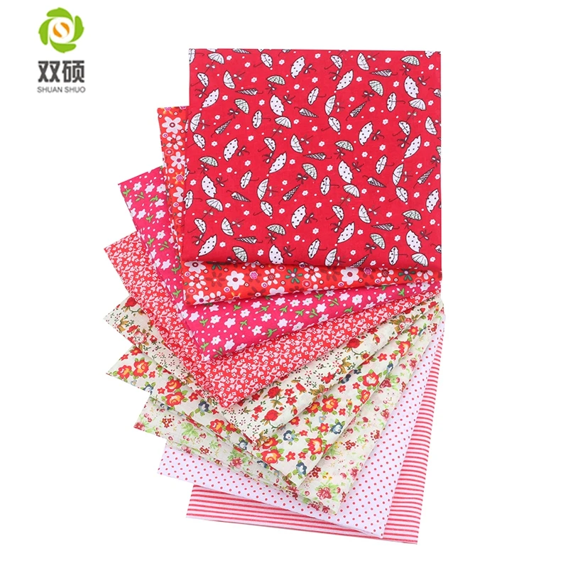 50x50cm Mixed Printed Cotton Sewing Quilting Fabrics Basic Quality for Patchwork Needlework DIY Handmade Cloth