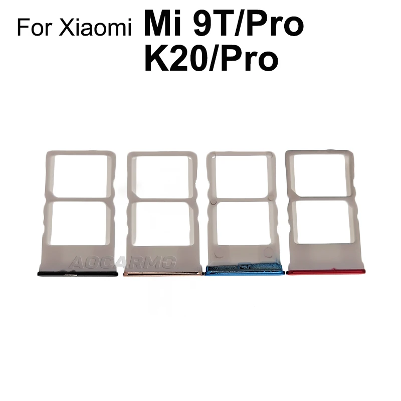 Aocarmo For Xiaomi Mi 9T Pro SIM Card Tray Holder For Redmi K20 Pro Replacement Parts