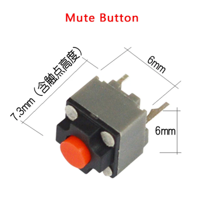10-100pcs Square silent mouse micro switch mouse button micro switch button Kailh 6*6*7.3/6/5.7mm 8 millions lifetime