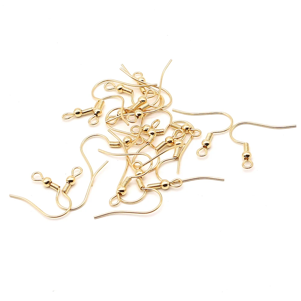 20 Stück/Lot (10 Paare) Gold Edelstahl DIY Ohrring-Zubehör Verschlüsse Haken Schmuckherstellung Zubehör Ohrhaken – Detail 4