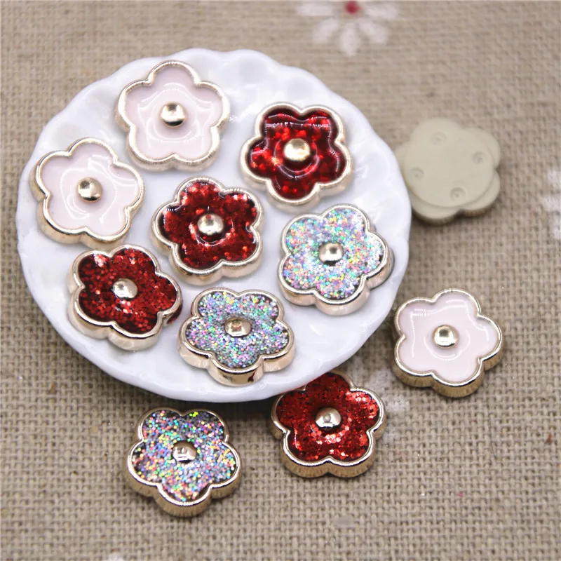 50pcs 12mm Shiny Red/White/Shiny flatback delicate Buttons Home Garden Crafts Issuing card decoration