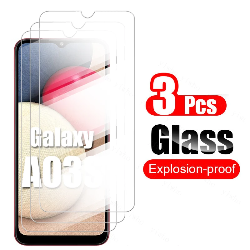 3pcs tempered glass for samsung galaxy a03s a32 5g 4g a12 a02s a52 a72 a22 a82 screen protector samsun a 12 02 32 protect film