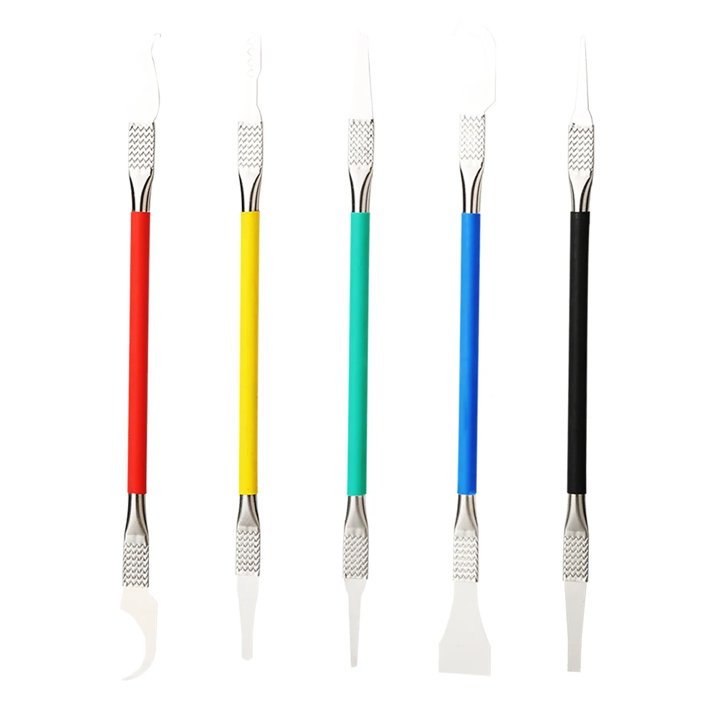 Kit di strumenti per la riparazione del telefono cellulare 5 in 1 lame per Chip IC in metallo smontare il piede di porco Set di utensili manuali per l'apertura della leva per la riparazione della tazza BGA