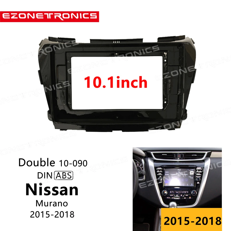 

Car DVD Frame Audio Fitting Adaptor Dash Trim Kits Facia Panel 10.1inch For Nissan Murano 2015-2018 Double Din Radio Player