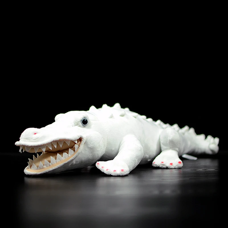 

50cm Cute Crocodile Soft Plush Toy Simulation Albino Alligator Real Life Doll Crocodylus siamensis Animal Model For Kids Gift