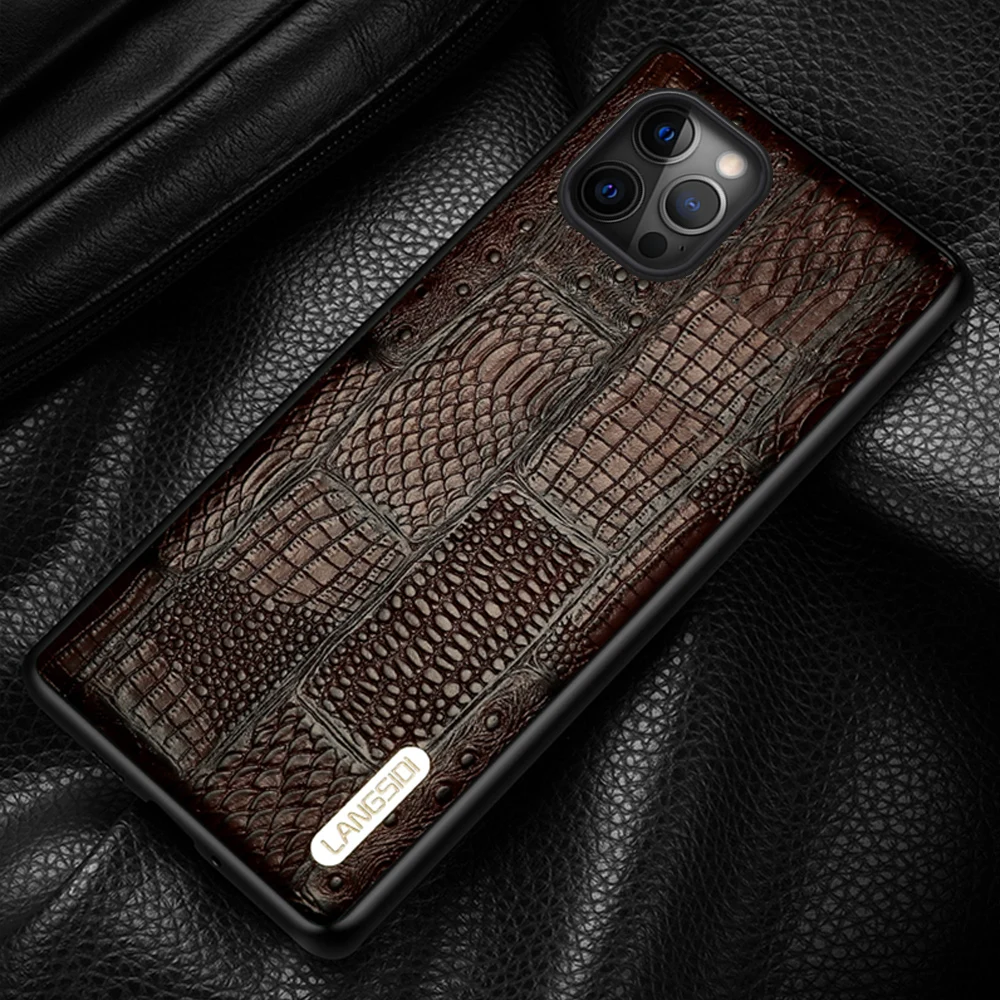 

LANGSIDI Shockproof Leather case For Iphone 15 pro max 14 12 13 11 Luxury back cover For iphone 15 plus xr xs max 8 plus fundas