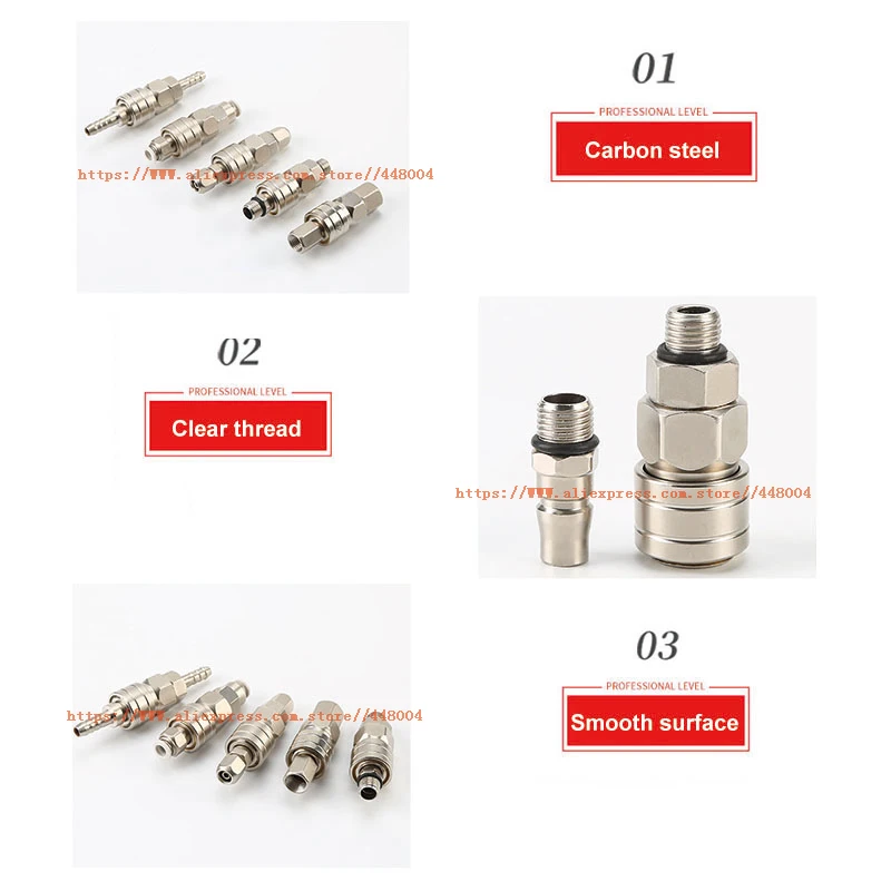 2 pz/set adattatore pistola a spruzzo accoppiatore e Kit spina, tipo industriale D, 1/4 pollici. NPT, Set di raccordi per aria a innesto rapido in acciaio inossidabile