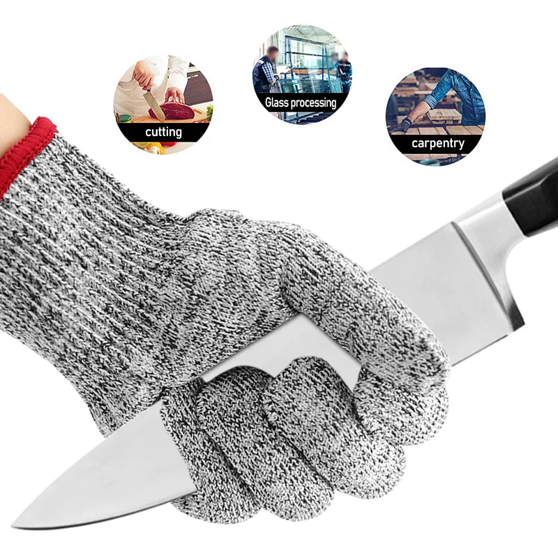 Gants de sécurité Anti-coupure de niveau 5, haute résistance, pour la cuisine, résistants aux coupures pour la viande de poisson