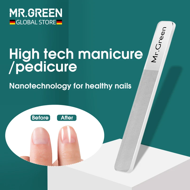 

MR.GREEN Nano Glass Nail Files Professional Polishing Manicure Art Tool Washable make nails brighten easily like nail polish