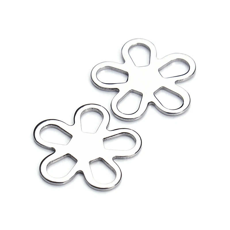 No Fade Charms Stainless Steel Butterfly Leaf Flower Star Heart For Bracelets Necklace Pendant Charms DIY Jewelry Making