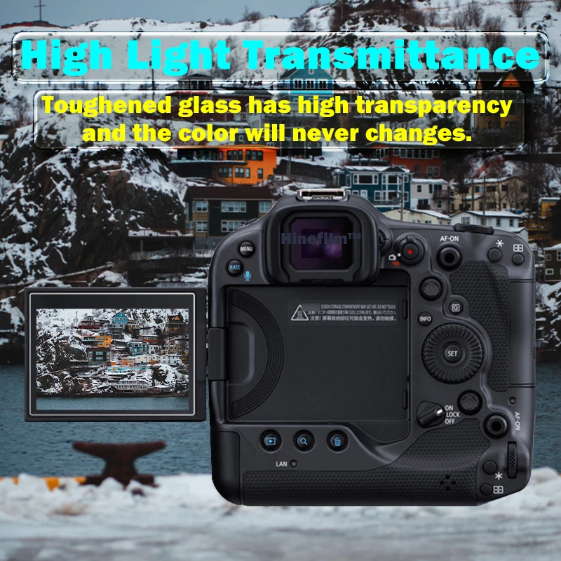 สำหรับ Canon R3 Eosr3ป้องกันฟิล์ม Self-Adhesive EOS R3ทั้งกระจกนิรภัยหลัก LCD + Top ข้อมูลไหล่ป้องกันหน้าจอ