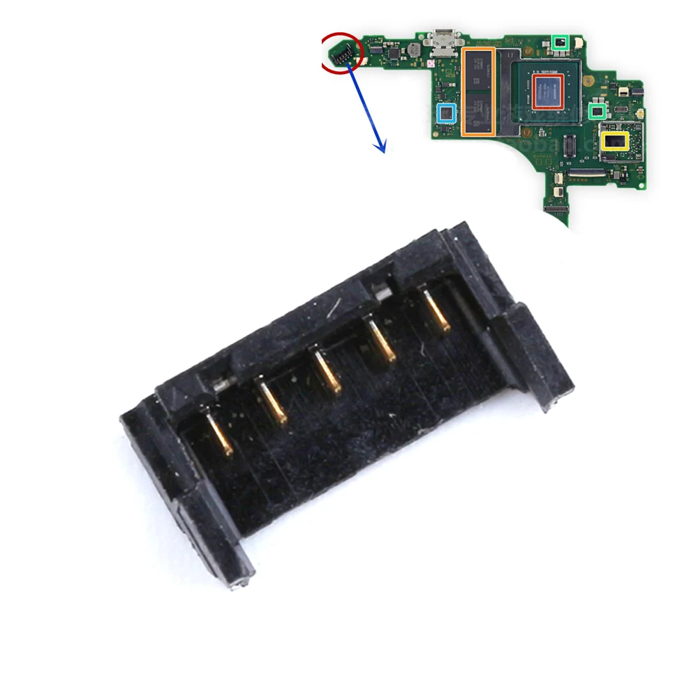 Joystick sliding rail battery connector socket SL SR Flex cable Port Spare Parts for Nintendo Switch Joy-Con motherboard repair