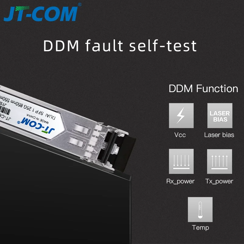 1Gb Mini Gbic 850nm 550m Fiber SFP Transceiver Module Gigabit Multimode Duplex LC DDM Compatible with SFP Cisco/Mikrotik Switch