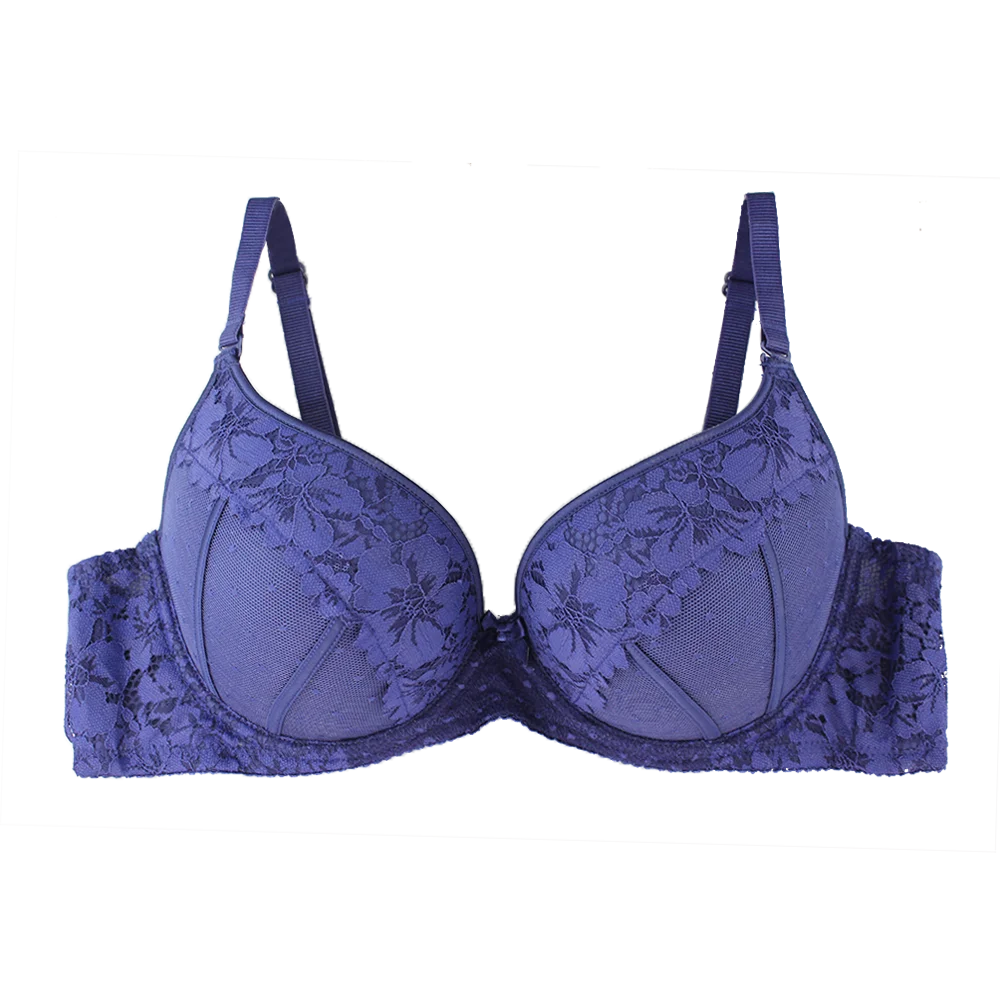 Women Lingerie Bras for Push Up Lace Floral Bra Padded  Top Underwired Underwear Plus Size 8Color 3/4 Cup 34-38 C-D