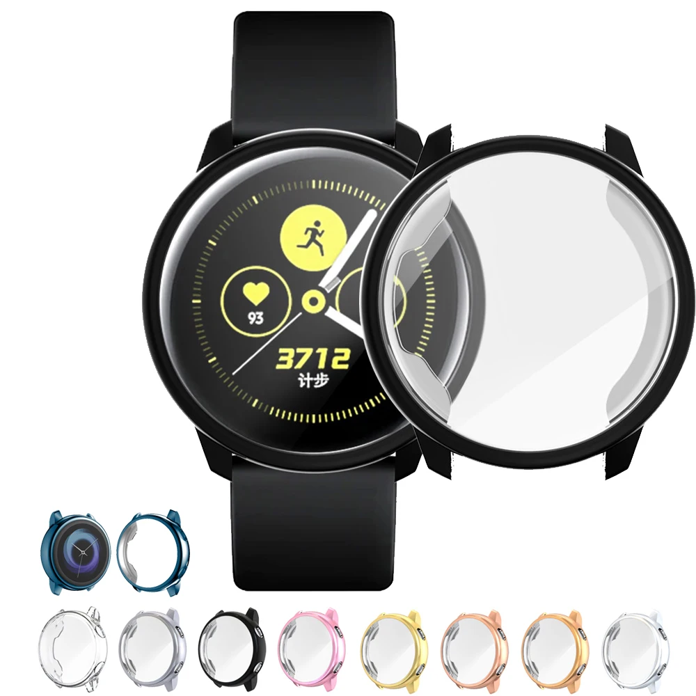 Galaxy Watch active case for Samsung galaxy watch active 40mm SM-R500 bumper Protector HD Full coverage Screen Protector case