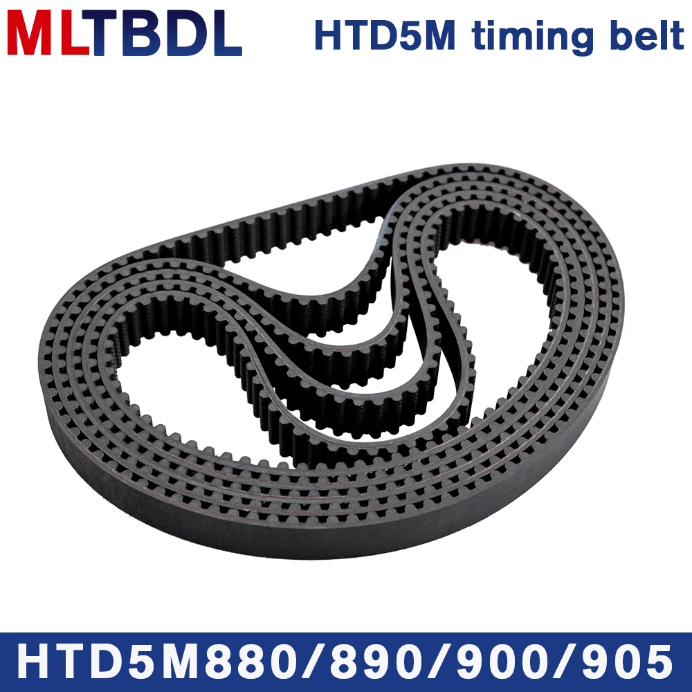 HTD 5M Timing belt C=880/890/900/905 width 10/15/20/25mm Teeth 176 178 180 181 HTD5M synchronous Belt 880-5M 890-5M 900 905 5M