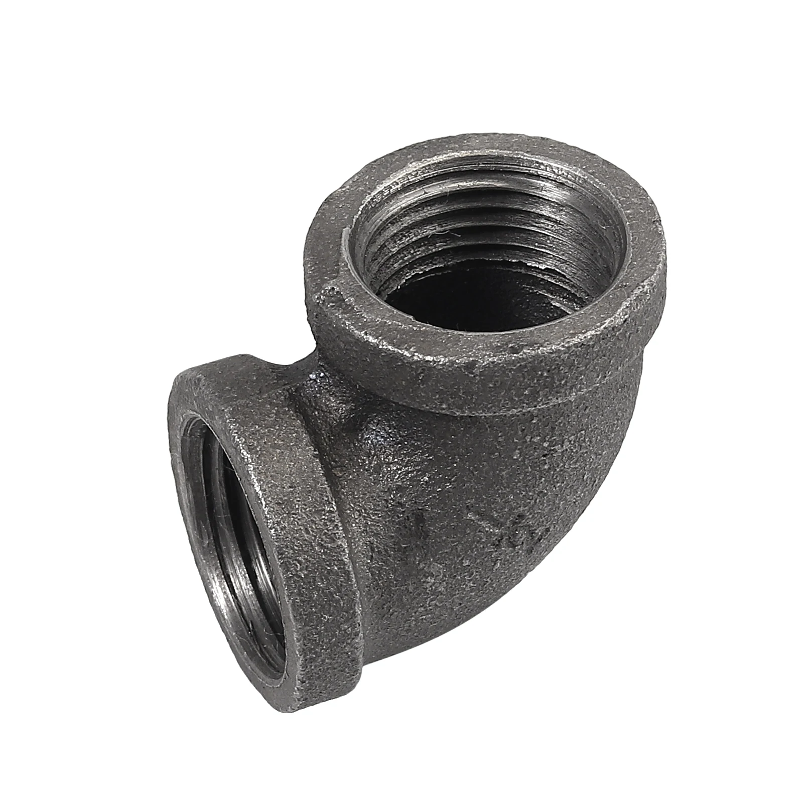Neoteck 10 Pcs Threaded Iron Pipe Fitting Elbow 90 Degree Angled 1/2 "Malleable Cast Iron Angled wrought iron image 6