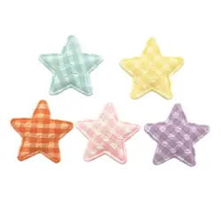 50Pcs/Lot 38mm Padded Felt Star Applique for DIY Headwear Hair Clips Bow Accessories Handmade Baby Clothes Hat Decoration