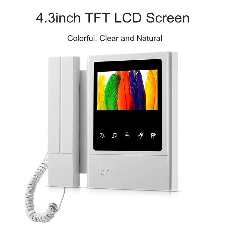 Imagem -04 - Diysecur-vídeo Telefone da Porta Intercom ir Night Vision Câmera hd para Home Office 4.3in 700tv Linha Novo Fábrica