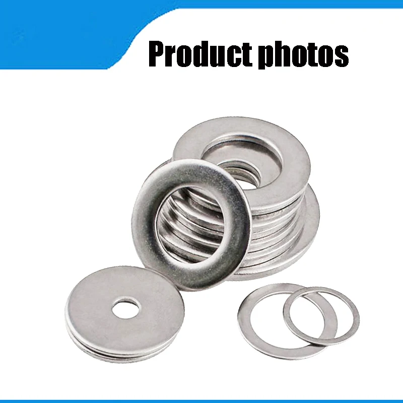 304 stainless steel gasket ultra-thin metal screw flat washer standard increase thickening meson washer M2 M3 M5 M M8 M10 M20